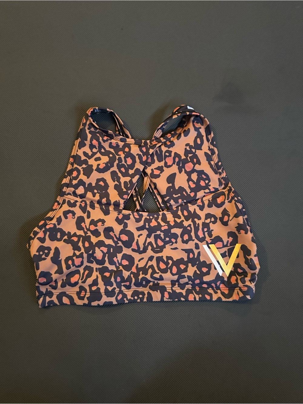The Chestee & Vullsport special edition cheetah print sports bra size 8